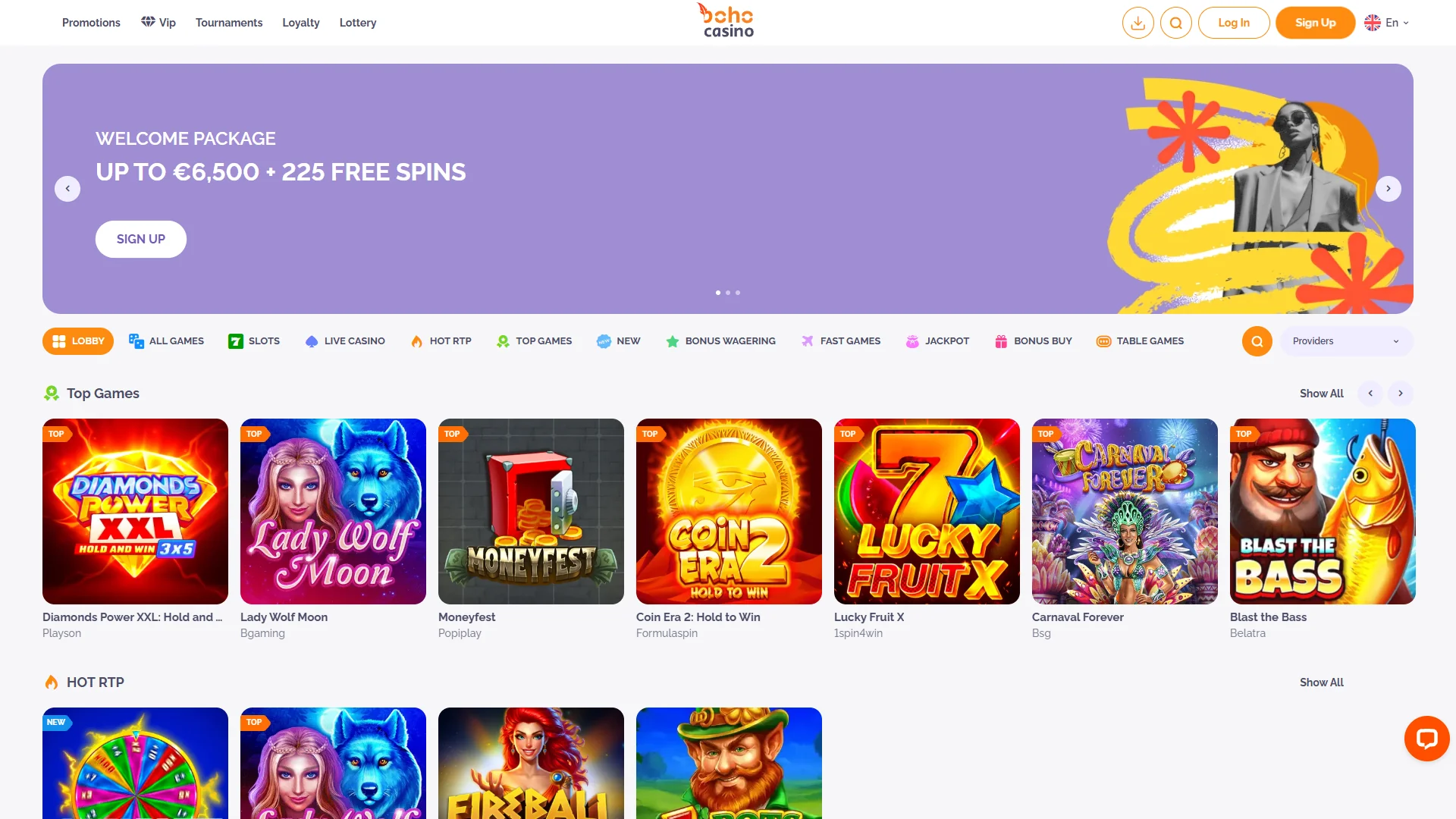 Boho Casino Danmark forside